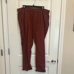 Old Navy Linen Pants with Elastic Waistband